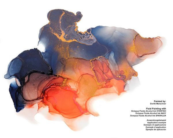 Octopus Fluids Alcohol Ink Starfish Orange