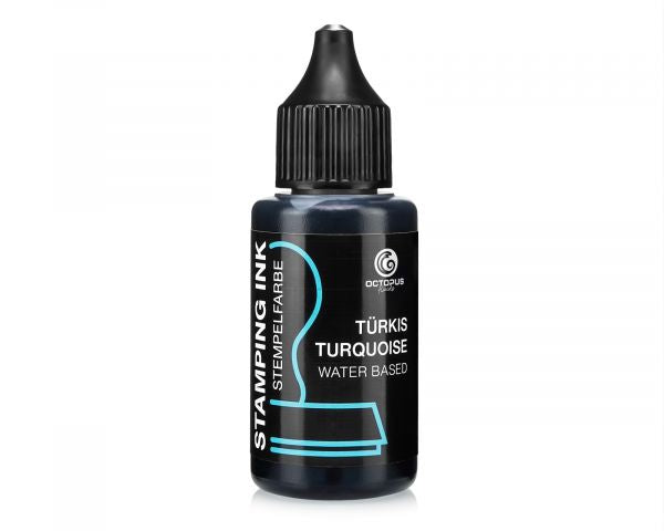 Encre pour tampons Octopus Fluids pour tampons encreurs et tampons auto-encreurs sans huile, turquoise