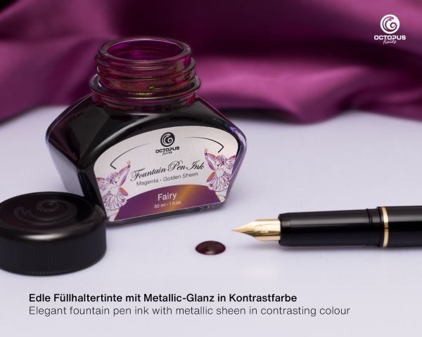 Octopus Fluids Encre pour Stylo Plume Collection Sheen Ink Fairy Violet