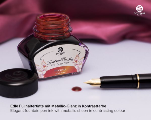 Encre pour stylo plume Octopus Fluids Sheen Ink Phoenix Orange