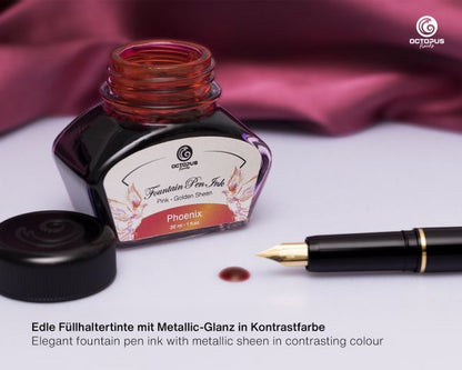 Encre pour stylo plume Octopus Fluids Sheen Ink Phoenix Orange