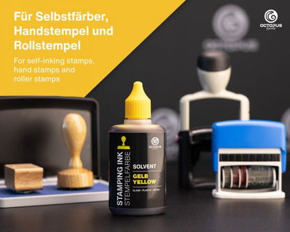 Octopus Fluids GmbH & Co. KG Stempelfarbe Lenizett Solvent für glatte Untergründe Gelb lasierend