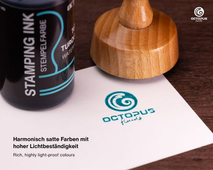 Encre pour tampons Octopus Fluids pour tampons encreurs et tampons auto-encreurs sans huile, turquoise