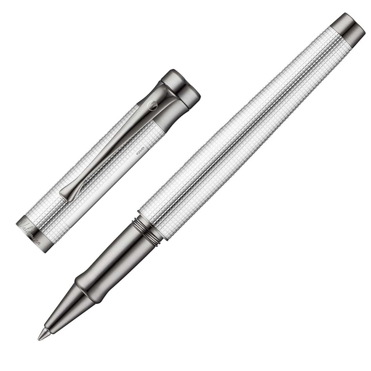Waldmann, Rollerball Tango, Pyramid, placcato in rutenio, argento
