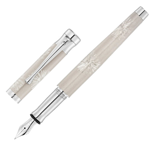 Waldmann, stylo-plume, Starburst, argent massif / gris galaxie