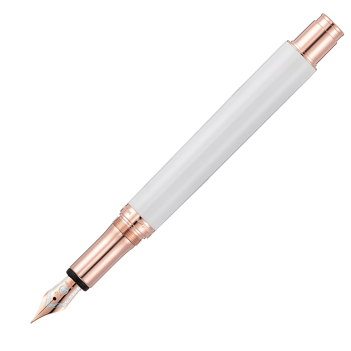 Waldmann, stylo plume Xetra Vienna Lady, or rose, plume 18 carats, blanc