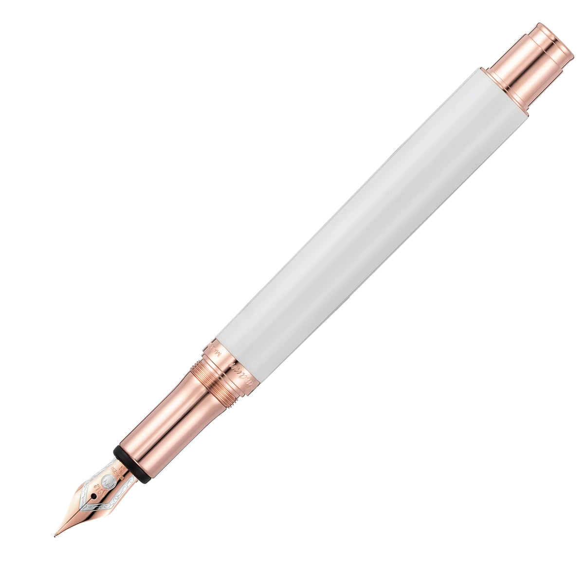 Waldmann, penna stilografica Xetra Vienna Diamond Lady, pennino 18K, bianco