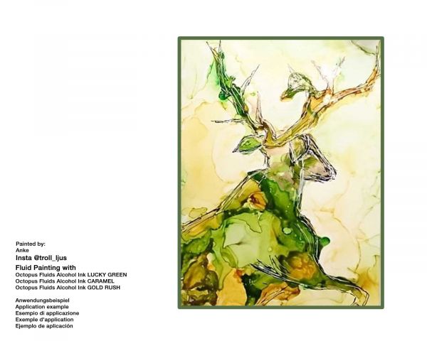 Inchiostro a base di alcol Octopus Fluids per Fluid Art & Resin, inchiostri a base di alcol Basic caramello marrone