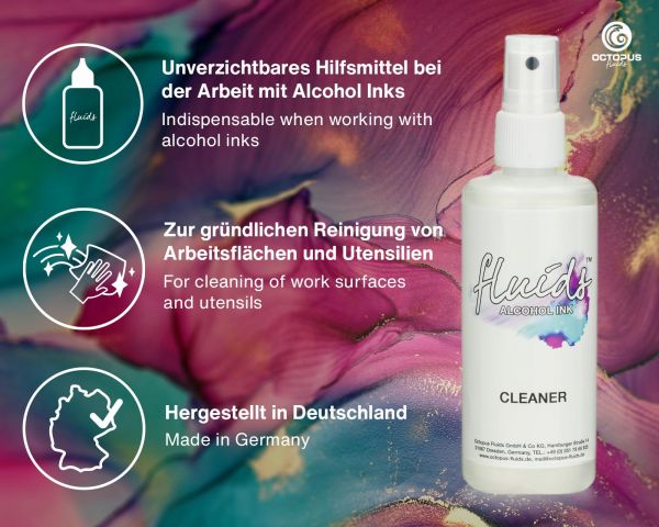Soluzione detergente Octopus Fluids per la collezione di inchiostri a base alcolica, spray incolore