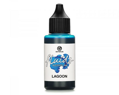 Inchiostro a base di alcol Octopus Fluids per Fluid Art/Resin Octopus Fluids Alcohol Inks Basic Lagoon Blu