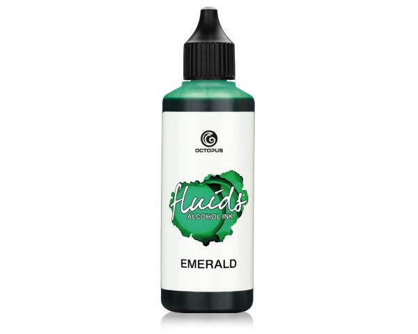 Octopus Fluids Encre à alcool pour Fluid Art & Résine Basic Emeraude 100 ml