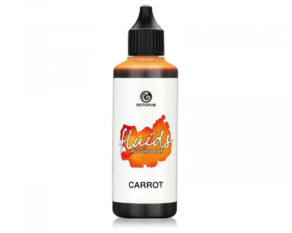 Inchiostro a base di alcol Octopus Fluids per Fluid Art & Resin, arancione carota base, 100 ml