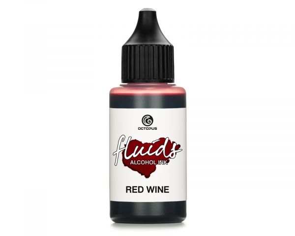 Octopus Fluids Alkoholtinte für Fluid Art/Resin Alcohol Inks (Basic) Red Wine rot