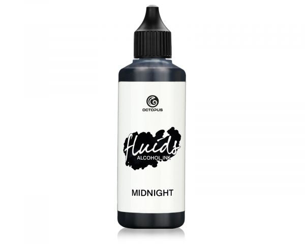 Inchiostro a base di alcol Octopus Fluids Basic Midnight Nero 100 ml