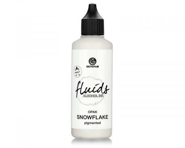 Octopus Fluids Inchiostro a base di alcol Fluid Art/Resina SNOWFLAKE Bianco 100 ml