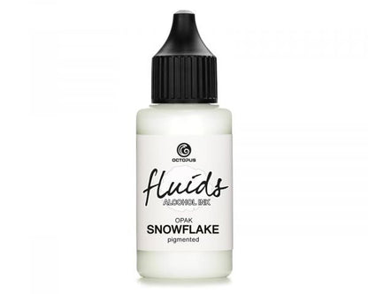 Octopus Fluids Alcohol Ink SNOWFLAKE, Alkoholtinte, Weiß, opak