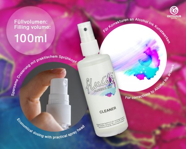 Soluzione detergente Octopus Fluids per la collezione di inchiostri a base alcolica, spray incolore