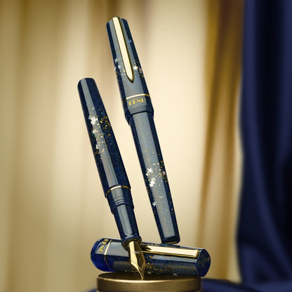 Stylo-plume BENU Haute en argent/or Movie Star Haute, acier inoxydable, bleu profond