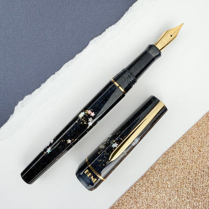 Stylo-plume BENU Haute en argent/or Movie Star Haute, acier inoxydable, bleu profond