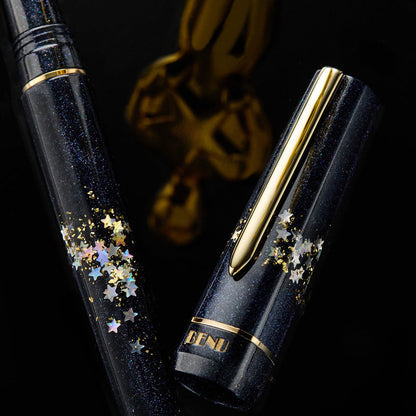 Stylo-plume BENU Haute en argent/or Movie Star Haute, acier inoxydable, bleu profond