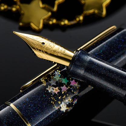 Stylo-plume BENU Haute en argent/or Movie Star Haute, acier inoxydable, bleu profond