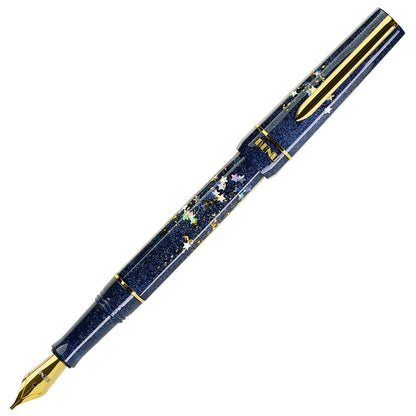 Stylo-plume BENU Haute en argent/or Movie Star Haute, acier inoxydable, bleu profond