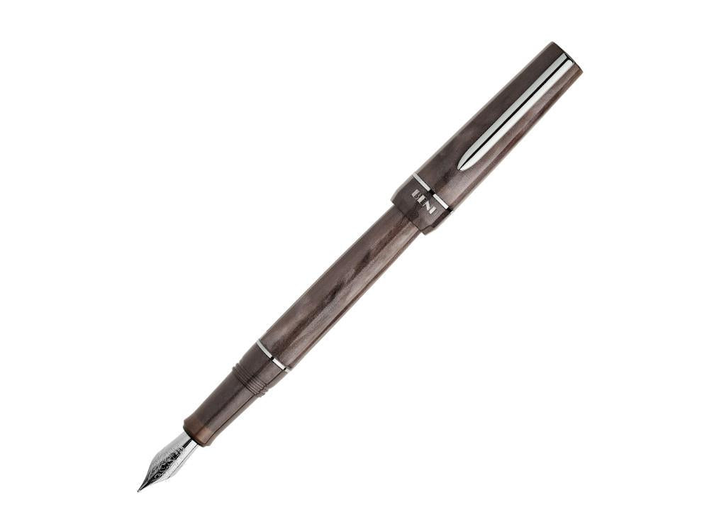 Stylos plume BENU Haute Satin, avec corps élégants et facettés, dotés de finitions plaquées or ou chrome