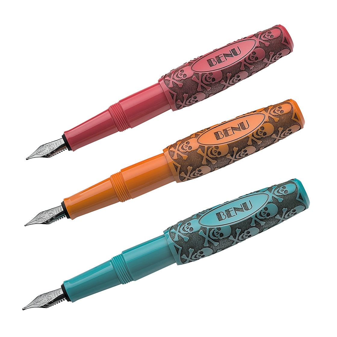 Set Benu Pixie Jolly Roger Vintage con 3 penne stilografiche
