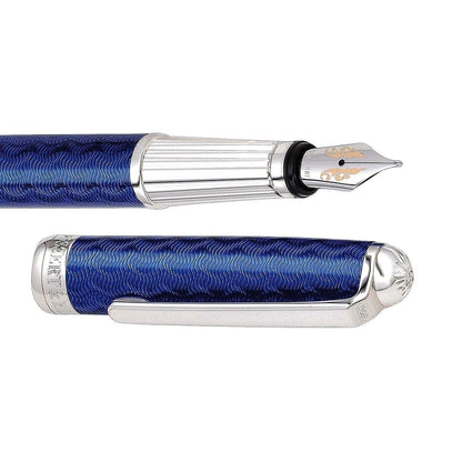 Bossert & Erhard Stilografica Feelings New Wave, 18Kt, Blu Reale
