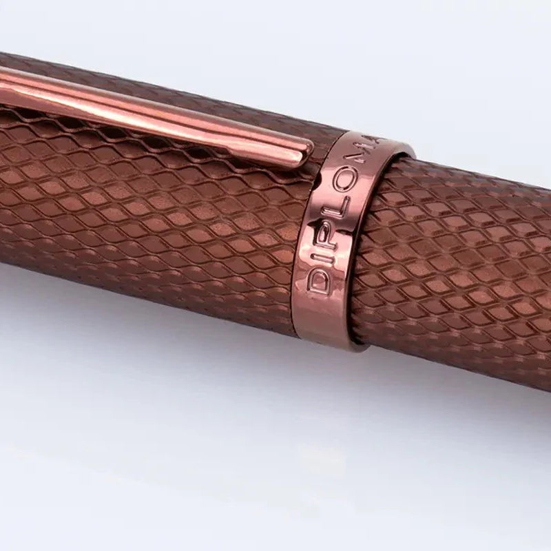 Penna a sfera Diplomat Viper Guilloche Marrone