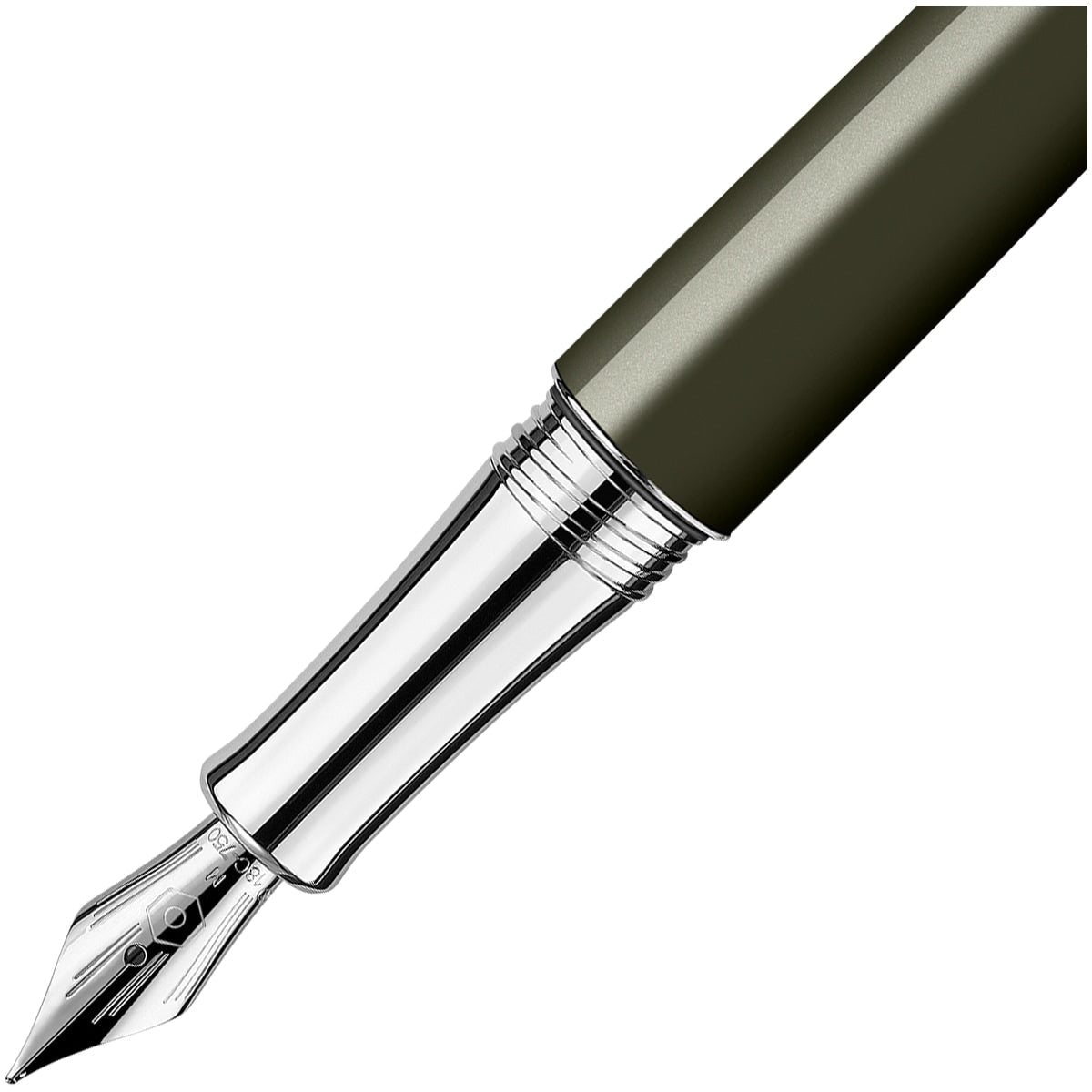 Caran d'Ache Füller, Leman Terre d'Ombre, 18Kt, grün