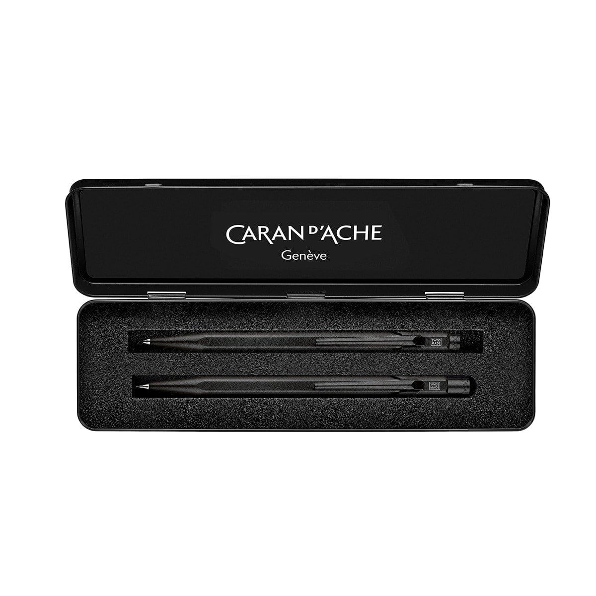 Stylo bille et porte-mine Caran d'Ache 849/844 Black Code, mine 0,7 mm, noir
