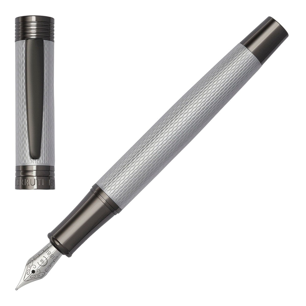 Cerruti 1881, stylo-plume, Zoom Diamond, Chrome