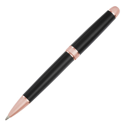 Stylo bille Cerruti 1881 Holborn noir et or rose