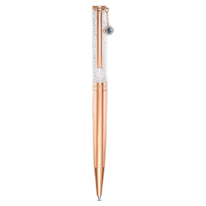 Penna a sfera Swarovski Crystalline Evil Eye, oro rosa, rosa