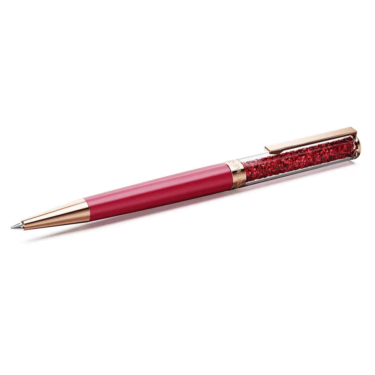Penna a sfera Swarovski Crystalline oro rosa, rosa-fucsia