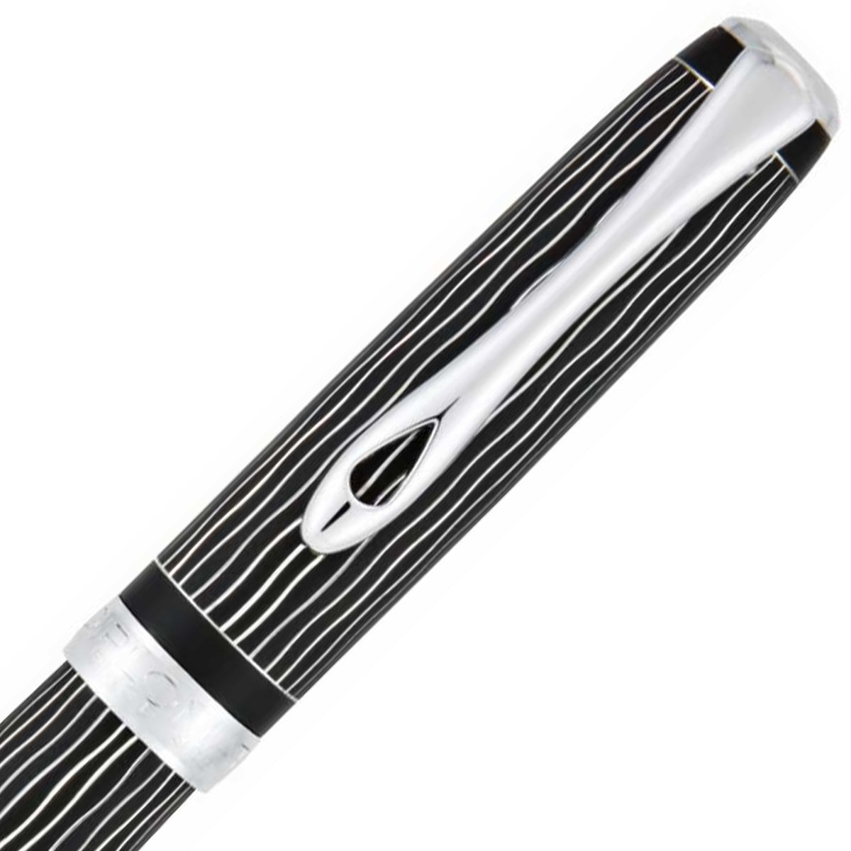 Diplomat, stylo-plume Excellence A Plus, guilloché vague, plume 14 carats, Lapis Noir