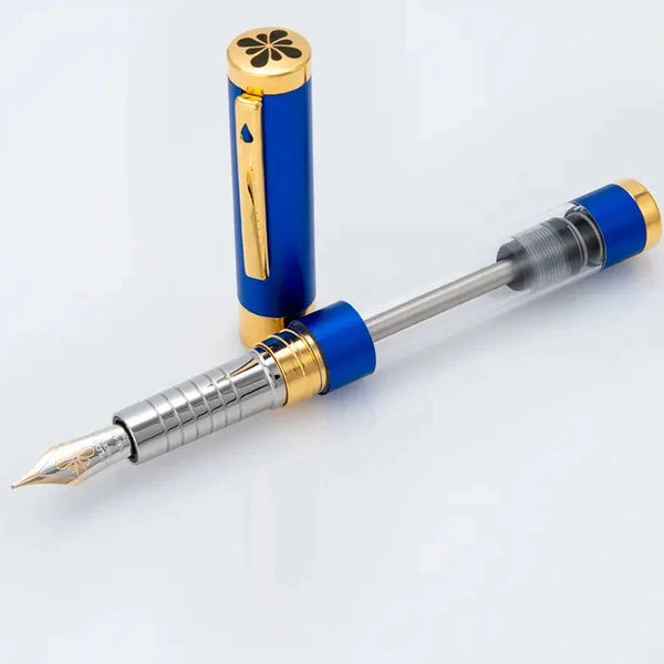Stylo Plume Nexus Demo doré 14ct Bleu