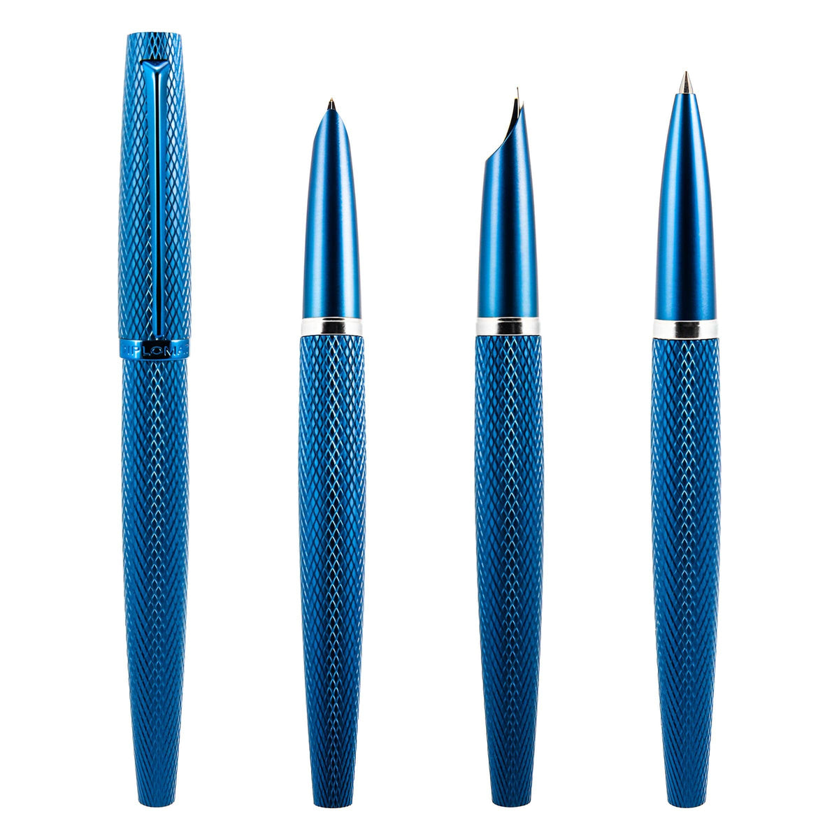 Stylo plume Diplomat Viper Guilloche, bleu