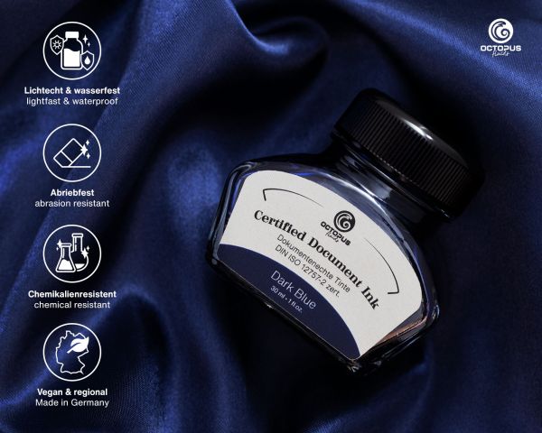 Octopus Fluids Encre Document Ink Dark Blue, bleu foncé, 30 ml