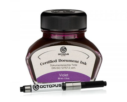 Inchiostro indelebile e pigmentato per stilografiche Octopus Fluids Document Inks Violet Ltd. Edt., 30 ml