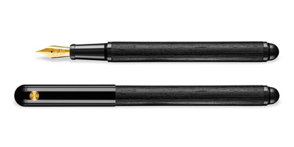 e+m Holzprodukte GmbH Füllfederhalter CONTRACT BLACK Schwarzchrom-Auflage, schwarz