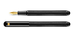 e+m Holzprodukte GmbH Füllfederhalter CONTRACT BLACK Schwarzchrom-Auflage, schwarz