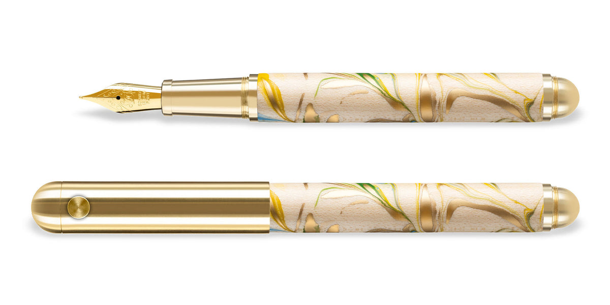 e+m Holzprodukte GmbH Füllfederhalter CONTRACT MARBLE gold marmoriert
