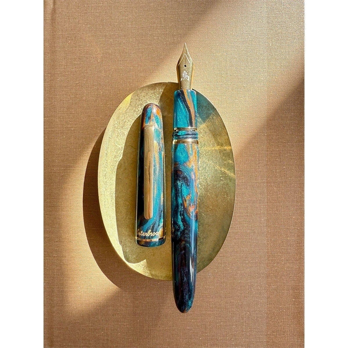 Stylo-plume Esterbrook Estie x BUNGOBOX, or, The Kingfisher, bleu