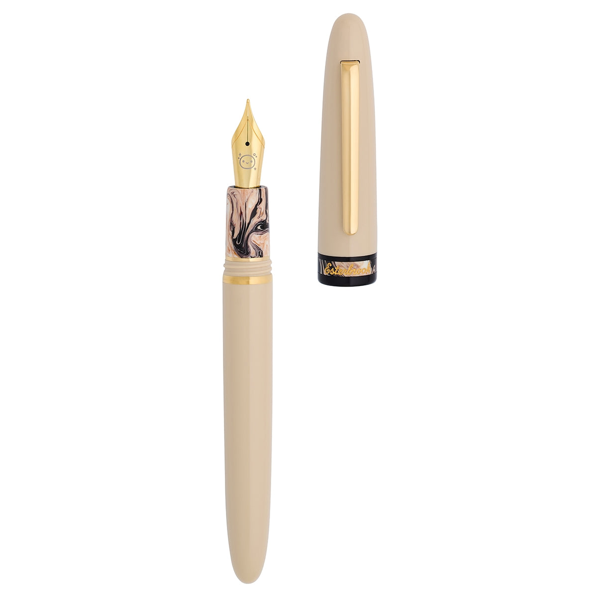 Stylo plume Esterbrook Estie The Coffee Monsterz Co., doré, beige
