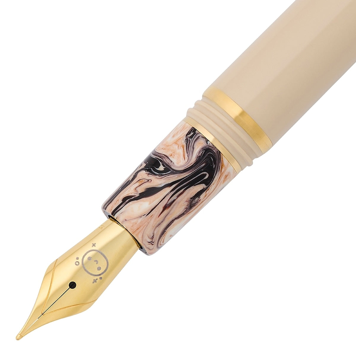 Stylo plume Esterbrook Estie The Coffee Monsterz Co., doré, beige