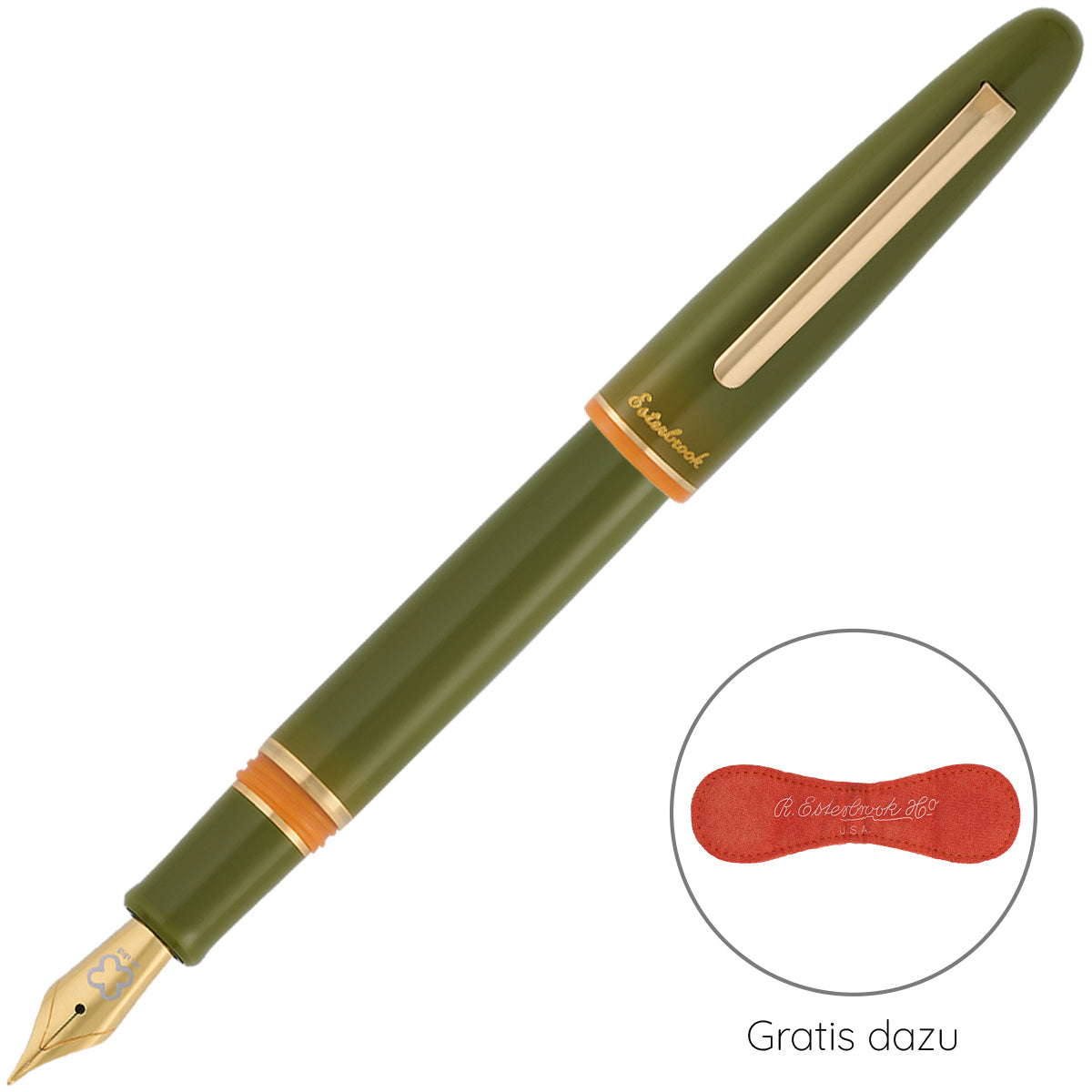 Stylo-plume Esterbrook Estie, Back to the land, vert + clip magnétique gratuit (porte-stylo et marque-page)
