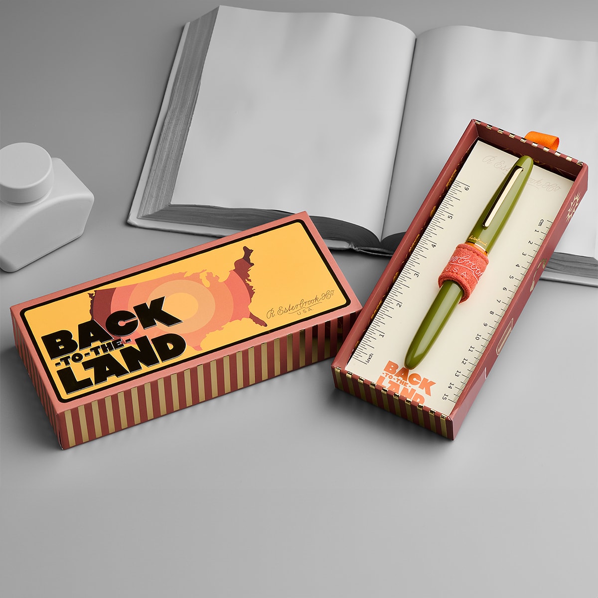 Stylo-plume Esterbrook Estie, Back to the land, vert + clip magnétique gratuit (porte-stylo et marque-page)