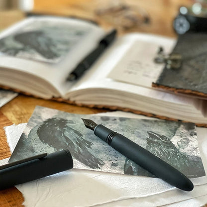 Esterbrook Estie Raven, penna stilografica a stantuffo/cartuccia, nero opaco